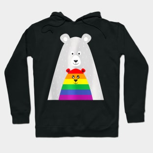 Proud Mom No Matter What LGBTQ Pride Mama Bear  Flag Hoodie